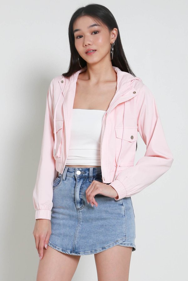 Asha Hoodie Jacket (Baby Pink)