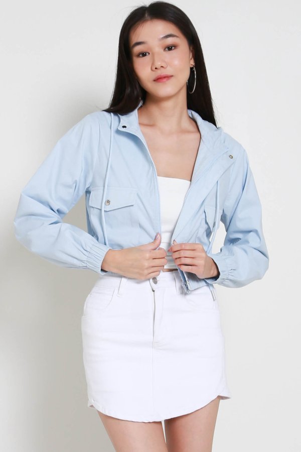 Asha Hoodie Jacket (Baby Blue)