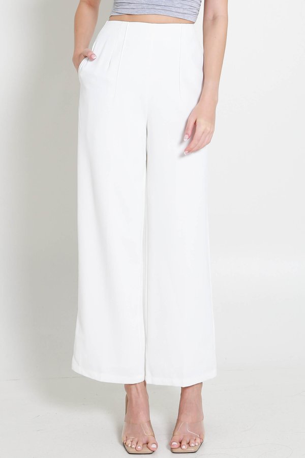 Kori Straight Cut Pants (White)