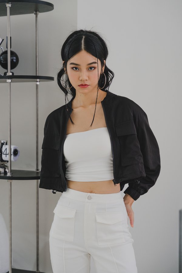 Zola Parachute Bomber Jacket (Black)