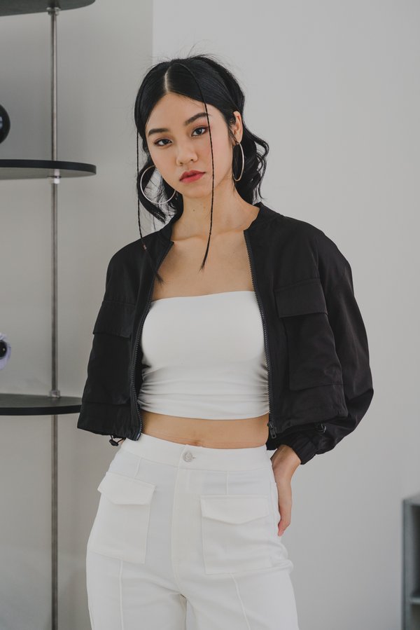 Zola Parachute Bomber Jacket (Black)