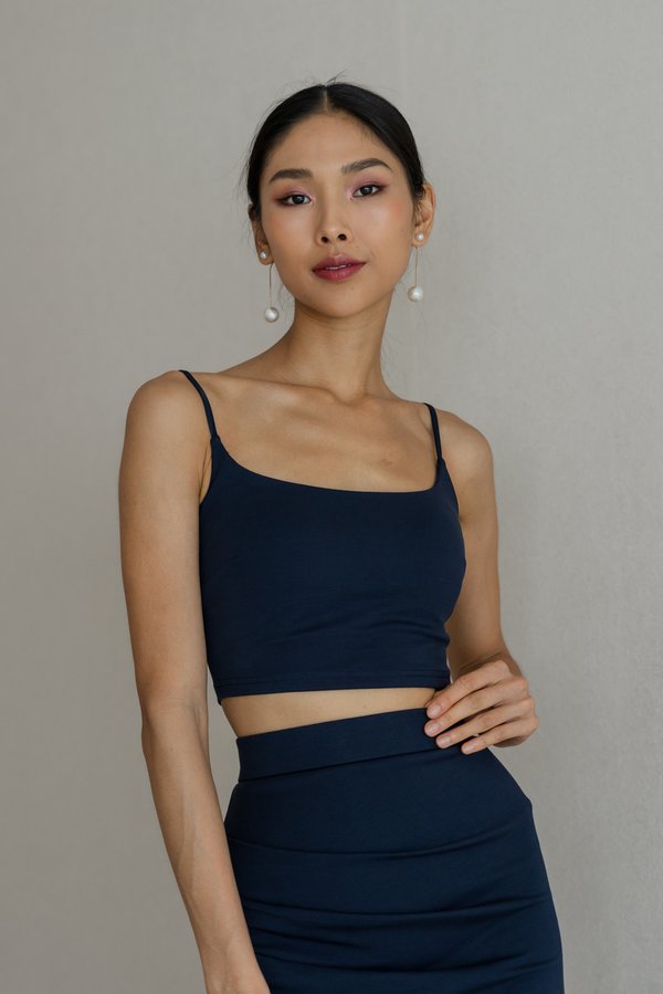 *Luxe* Sierra Scoop Neck Padded Top (Navy) *Luxe* Sierra Scoop Neck Padded Top (Navy)