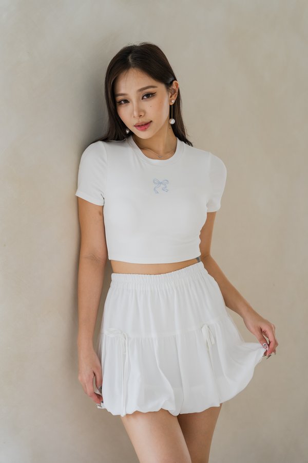 Vida Bubble Skorts (White)