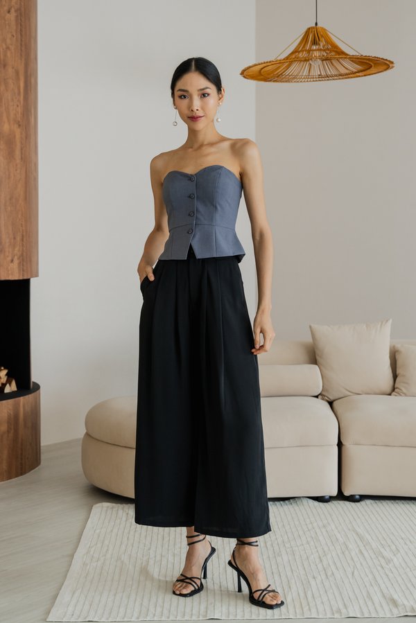 Lia Pleated Pants (Black)