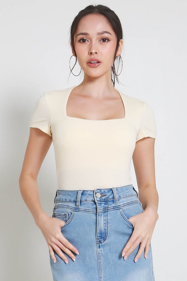 *Lite* [REGULAR] Lyla Queen Anne Top (Daffodil)