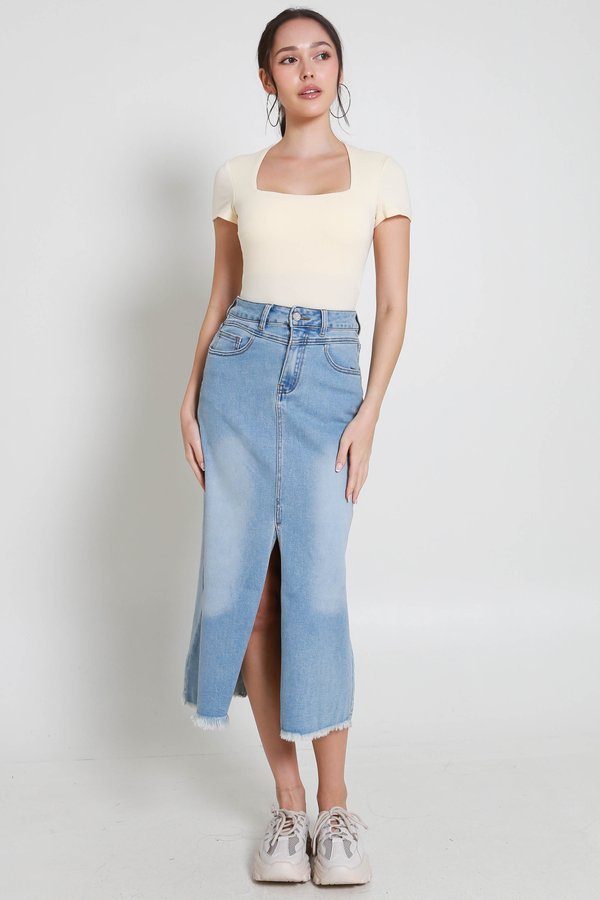 *Lite* [REGULAR] Lyla Queen Anne Top (Daffodil)