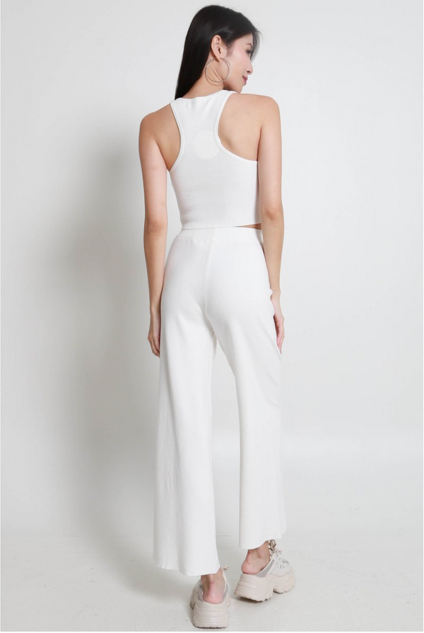 [REGULAR-MID] Fredona Knit 2Pcs Set (White)