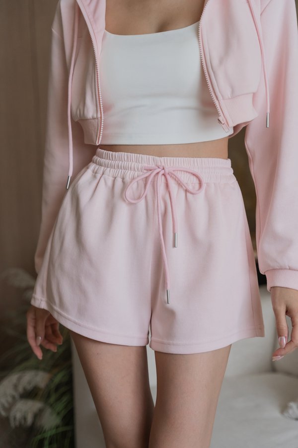 Axton Drawstring Shorts (Baby Pink)