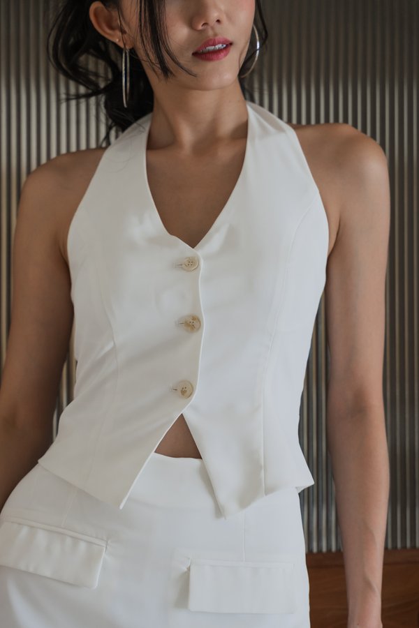 Wynel Halter Padded Top (White)