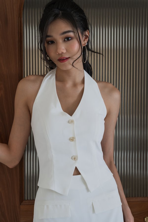 Wynel Halter Padded Top (White)