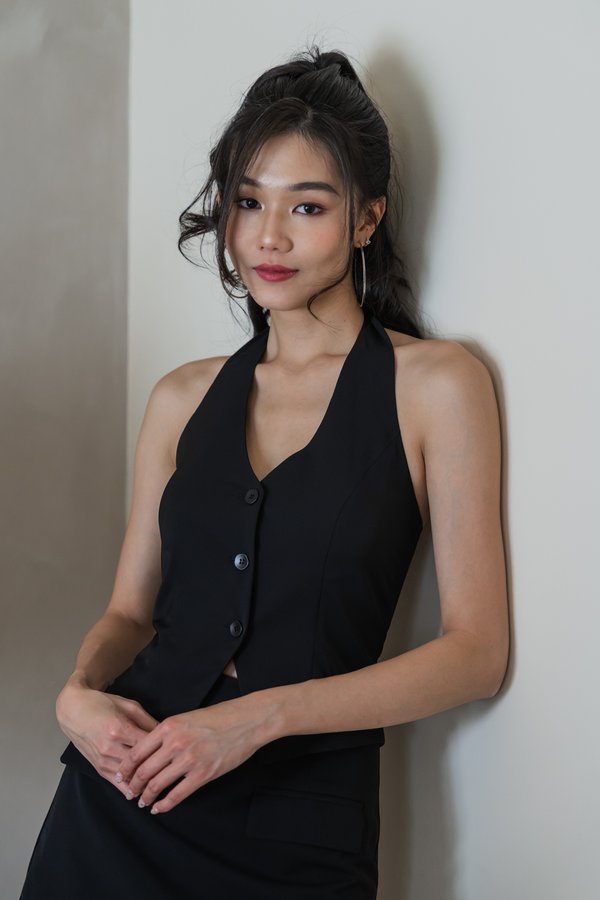 Wynel Halter Padded Top (Black)
