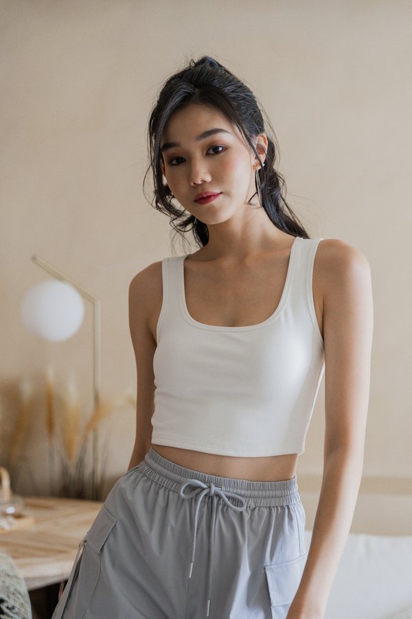 *Lite* Drea Tank Top (White)