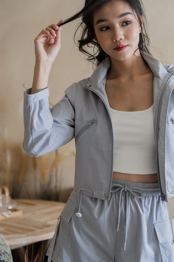 Everlynn Parachute Hoodie Jacket (Space Grey)