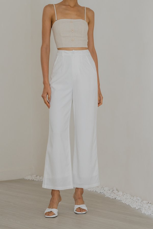 Veria Linen Pants (White)