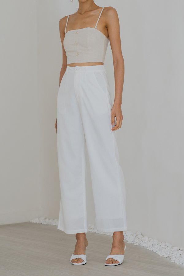 Veria Linen Pants (White)