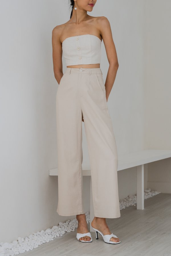 Veria Linen Pants (Cream)