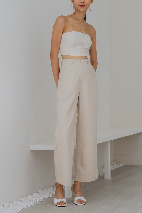 Veria Linen Pants (Cream)