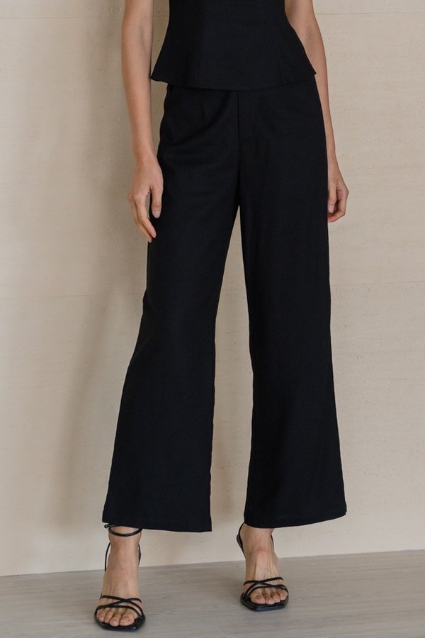 Veria Linen Pants (Black)