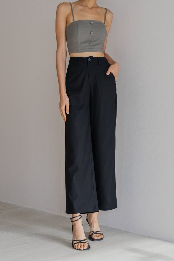 Veria Linen Pants (Black)