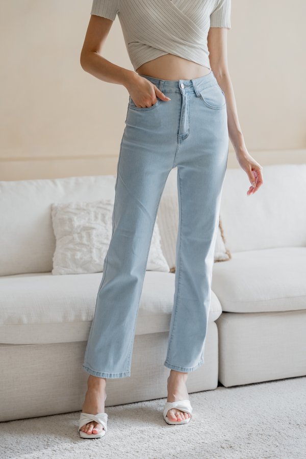 Josie Straight Cut Denim Jeans (Light Wash) Josie Straight Cut Denim Jeans (Light Wash)