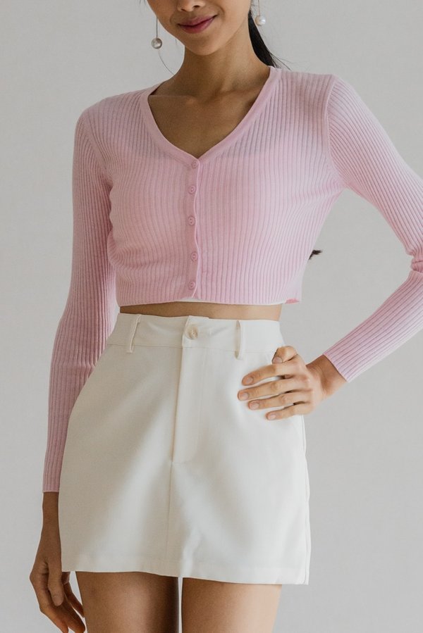 Aera Button Cardigan (Sweet Pink)