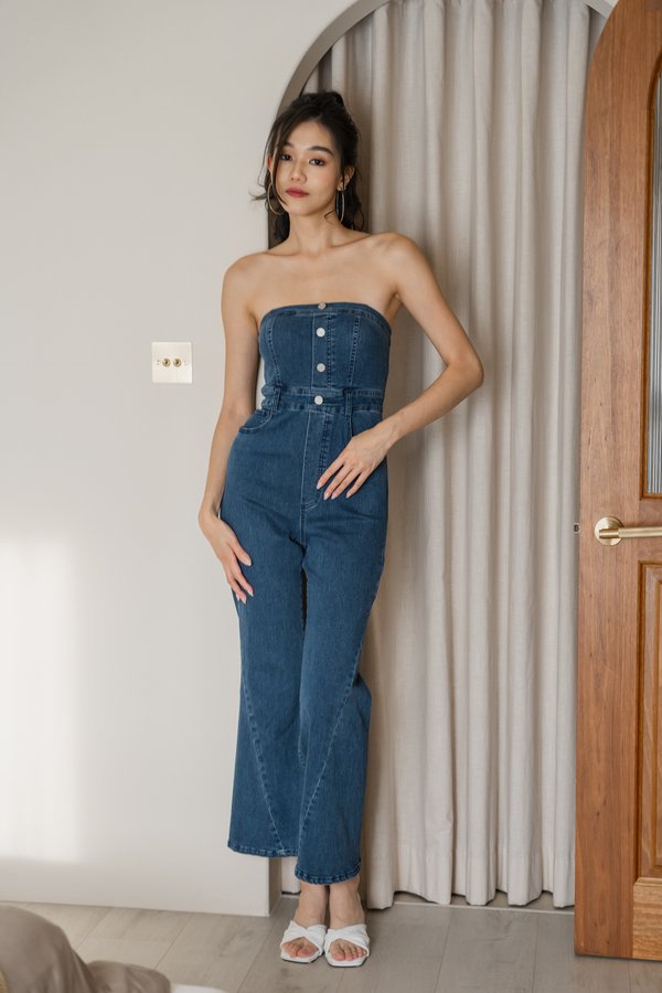 Jolene Denim Jumpsuit (Dark Wash)