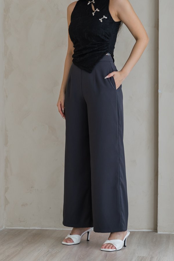 Carlton Highwaist Pants V2 (Gunmetal)