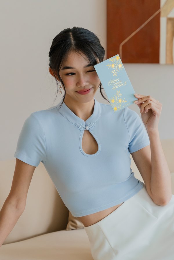 *Lite* Xiu Padded Qipao Top (Baby Blue) *Lite* Xiu Padded Qipao Top (Baby Blue)