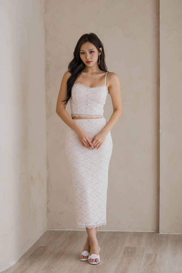 Scarlette Padded Lace Set (White) Scarlette Padded Lace Set (White)