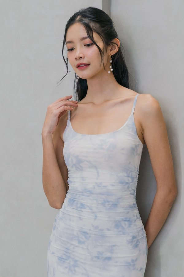 Carey Scoop Neck Mesh Padded Dress (Blue Pea) Carey Scoop Neck Mesh Padded Dress (Blue Pea)