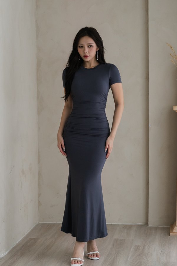Betty Mermaid Dress (Gunmetal)