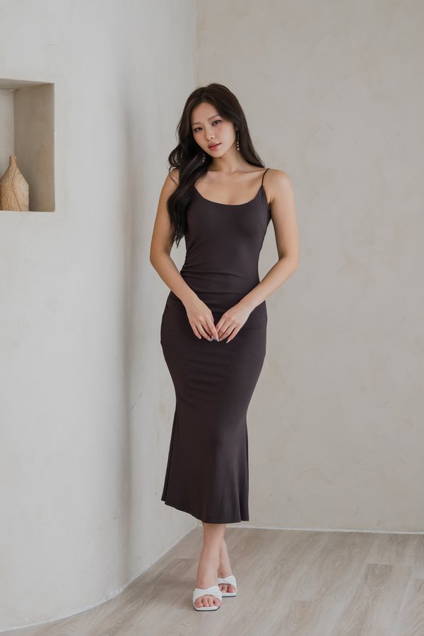 *Lite* Keidi Mermaid Ruched Dress (Espresso Grey) *Lite* Keidi Mermaid Ruched Dress (Espresso Grey)