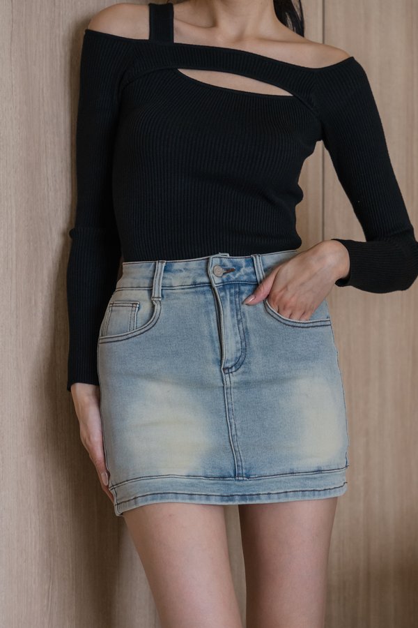 Maxine Denim Skorts (Light Vintage Wash) Maxine Denim Skorts (Light Vintage Wash)