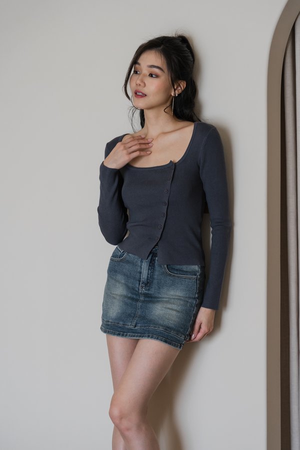 Maxine Denim Skorts (Dark Vintage Wash) Maxine Denim Skorts (Dark Vintage Wash)
