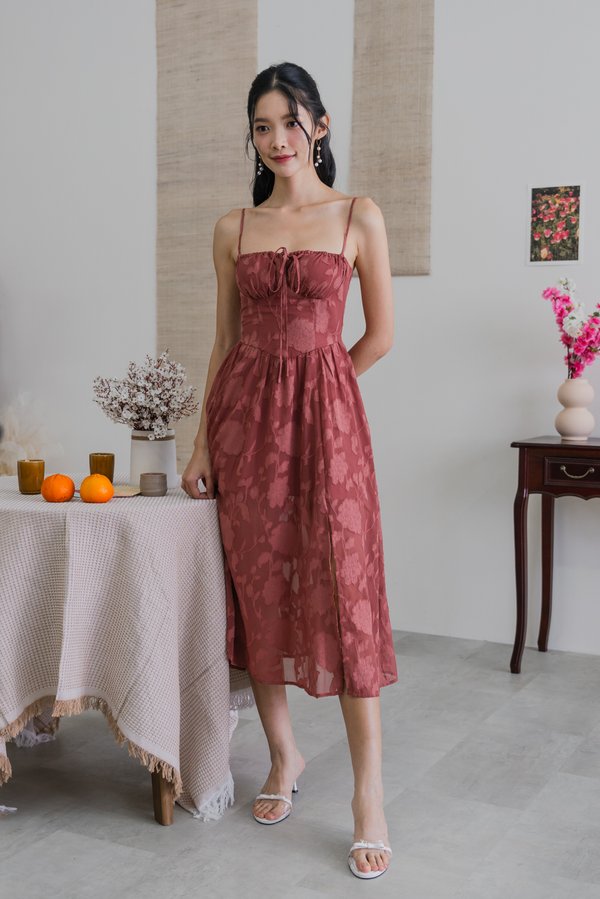 Carina Lace Bustier Padded Dress (Rose) Carina Lace Bustier Padded Dress (Rose)