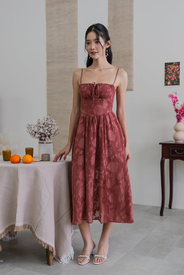 Carina Lace Bustier Padded Dress (Rose) Carina Lace Bustier Padded Dress (Rose)