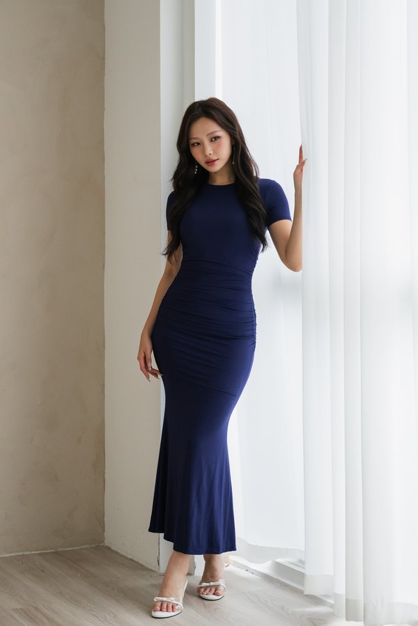 Betty Mermaid Dress (Navy)