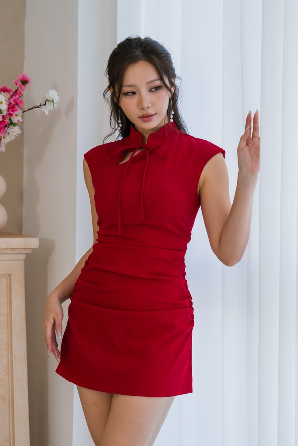 Xin Qipao Romper Dress (Red) Xin Qipao Romper Dress (Red)