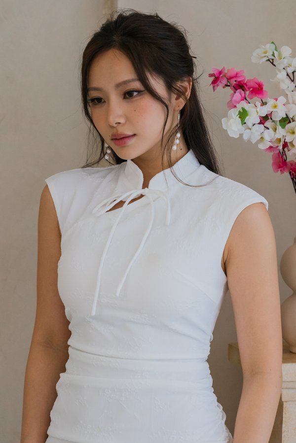 Xin Qipao Romper Dress (White)