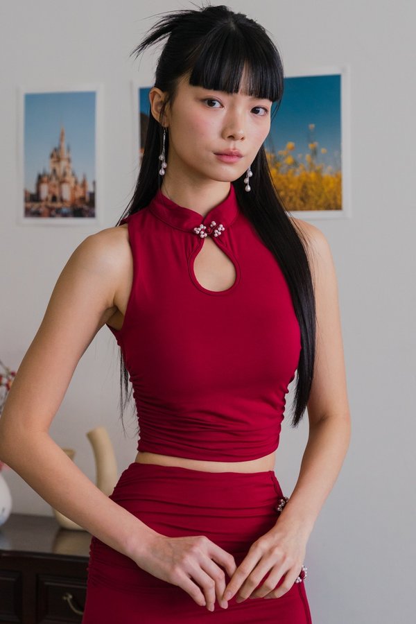 Ru Qipao Padded Top (Maroon)