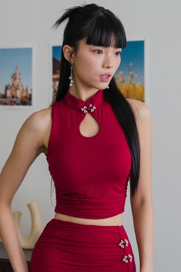 Ru Qipao Padded Top (Maroon)