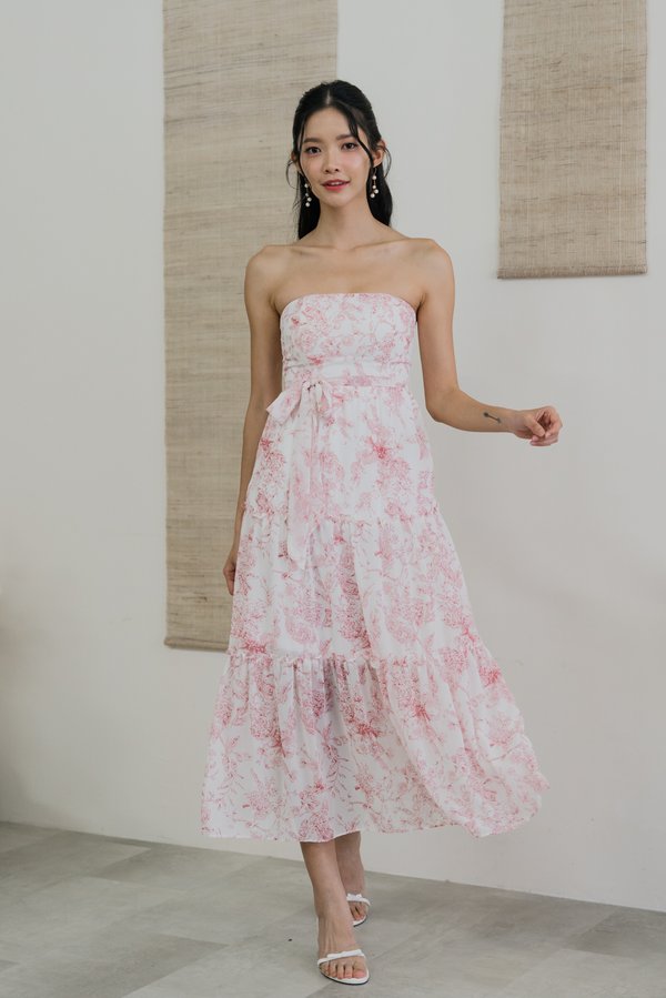 Fiorella Tiered Dress (Red)