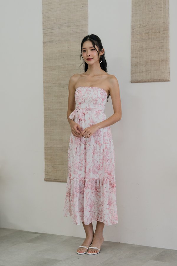 Fiorella Tiered Dress (Red)