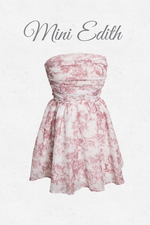 Edith Mini Romper Dress {Pink Floral)