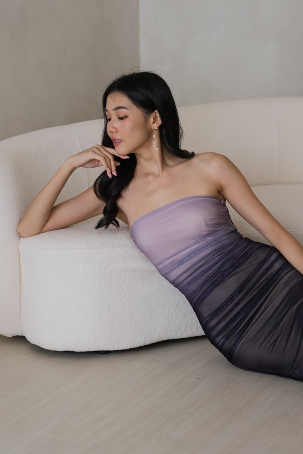 Thora Gradient Padded Mesh Dress (Dusk dawn) Thora Gradient Padded Mesh Dress (Dusk dawn)