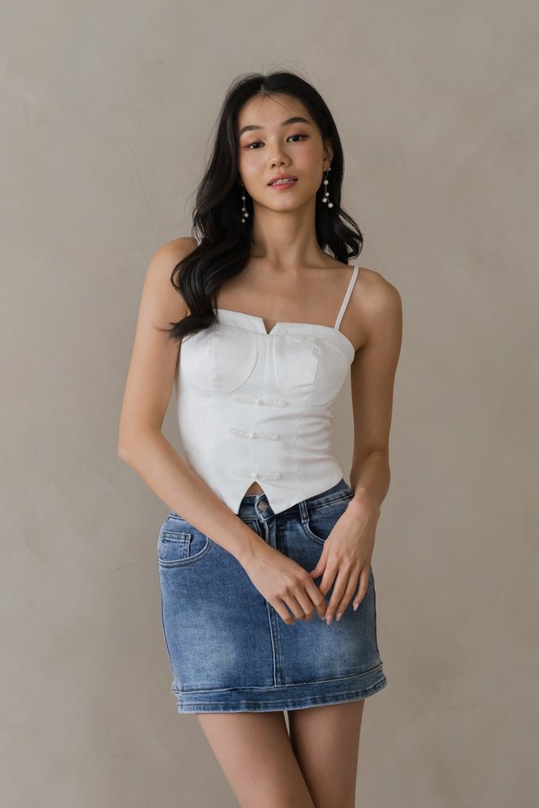 Yan Bustier Padded Top (White) Yan Bustier Padded Top (White)