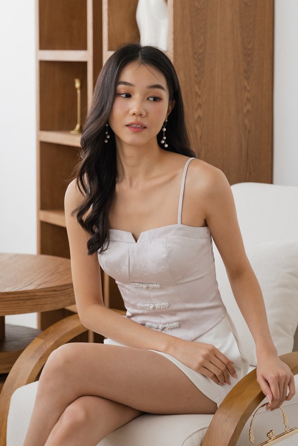 Yan Bustier Padded Top (Silver)