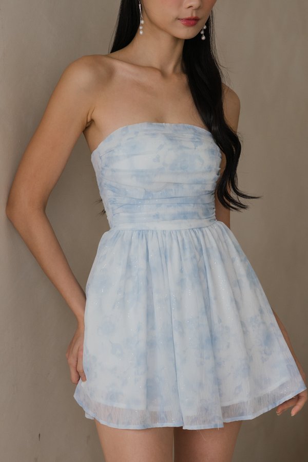 Celestia Mini Romper Dress (Blue)