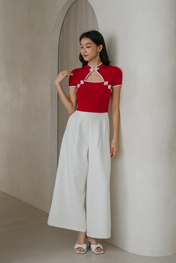 Ai Qipao Padded Top (Cherry Red)