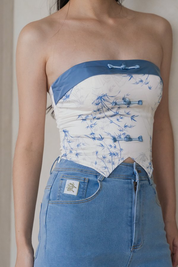 Yuxin Bamboo Padded Top (Blue) Yuxin Bamboo Padded Top (Blue)